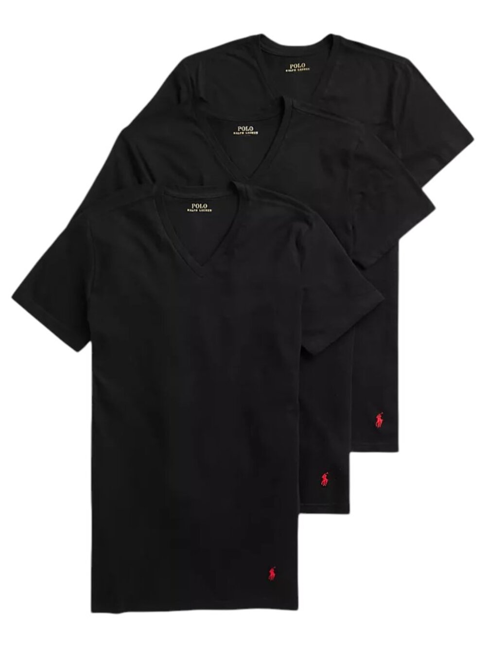 NEW Polo Ralph Lauren Men’s Size 3X Slim Fit V-Neck T-Shirt 3 Pack 100% Cotton